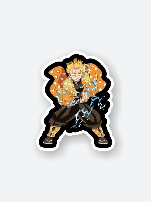 Zenitsu Attack Kimetsu No Yaiba Sticker
