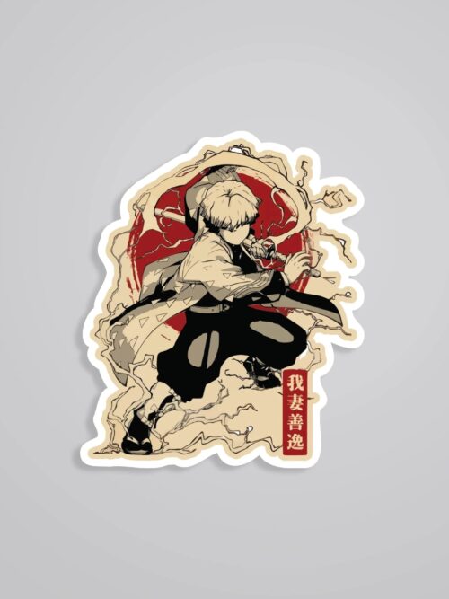 Zenitsus Thunderous Courage Anime Stickers