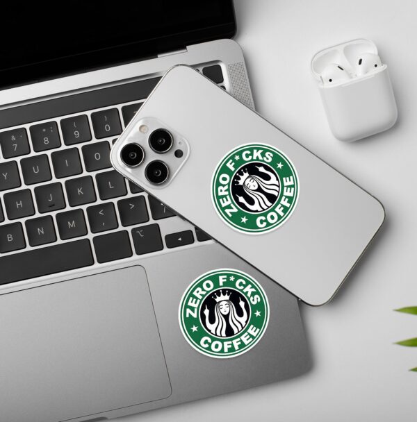 Zero Fcks Coffee Laptop Mobile Stickers Zero Fcks Coffee Laptop Mobile Stickers