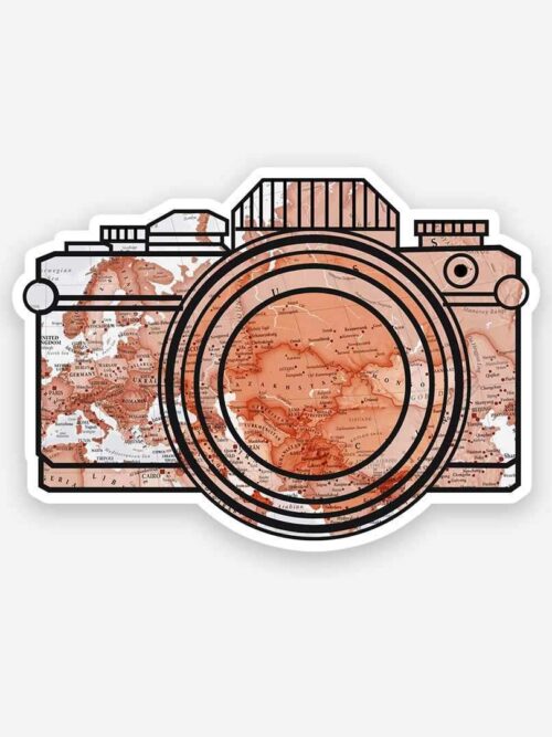 Aesthetic camera sticker