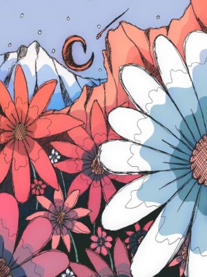 Flowers Of The Peaks Spring Vibes Poster