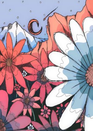 Flowers Of The Peaks Spring Vibes Poster