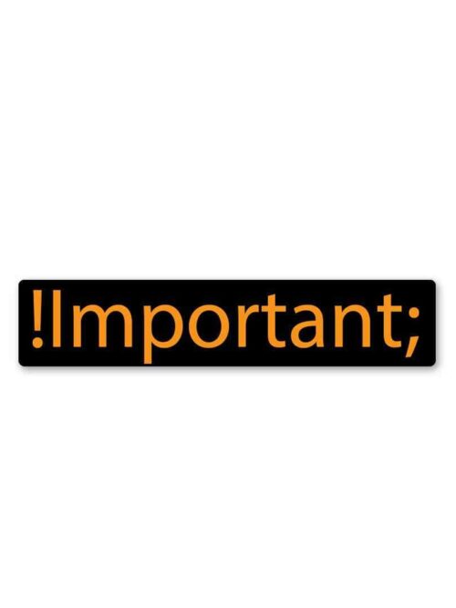!important Sticker