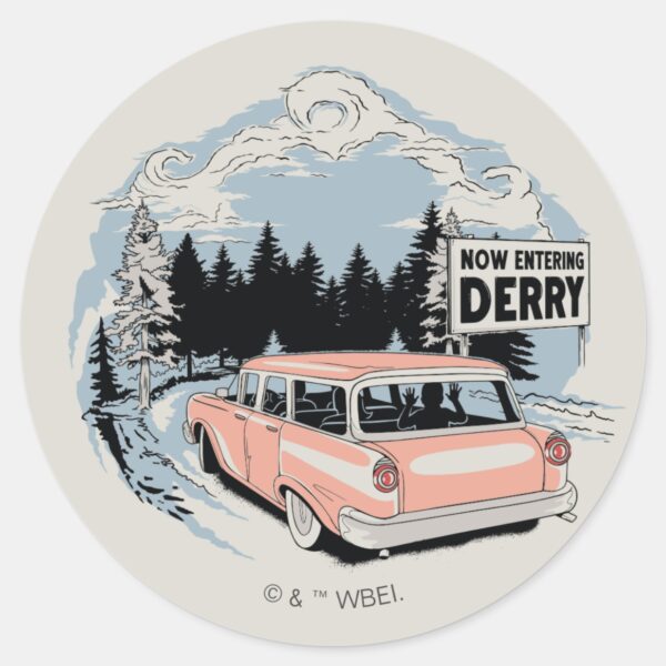 Now Entering Derry Classic Round Sticker
