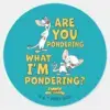 Pinky And The Brain   Are You Pondering  Classic Round Sticker