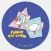 Pinky And The Brain   Retro Character Graphics Classic Round Sticker