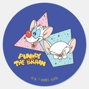 Pinky_and_the_Brain___Retro_Character_Graphics_Classic_Round_Sticker_1 Pinky And The Brain   Retro Character Graphics Classic Round Sticker