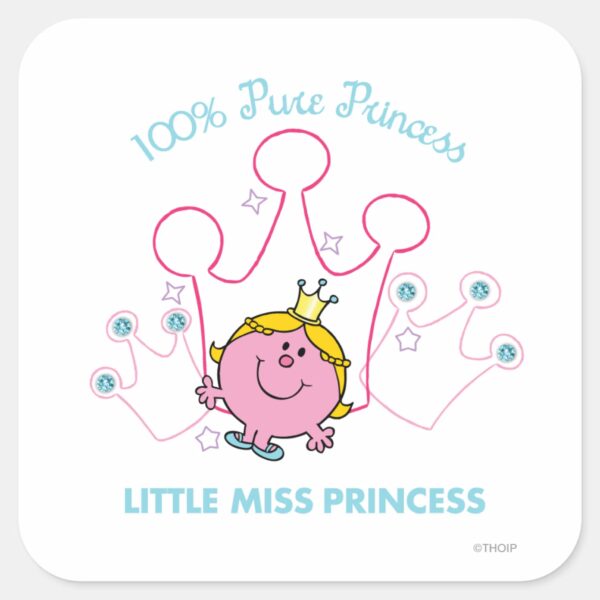 100%_Pure_Princess_-_Little_Miss_Princess_Square_Sticker_1 100 Pure Princess Little Miss Princess Square Sticker