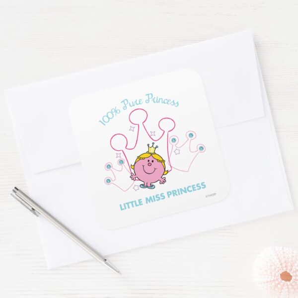 100%_Pure_Princess_-_Little_Miss_Princess_Square_Sticker_3 100 Pure Princess Little Miss Princess Square Sticker