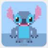 8 Bit Stitch Square Sticker