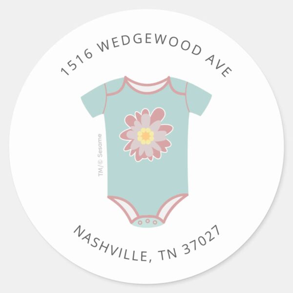 Abby_Cadabby_Bodysuit_Baby_Shower_Address_Classic_Round_Sticker_1 Abby Cadabby Bodysuit Baby Shower Address Classic Round Sticker