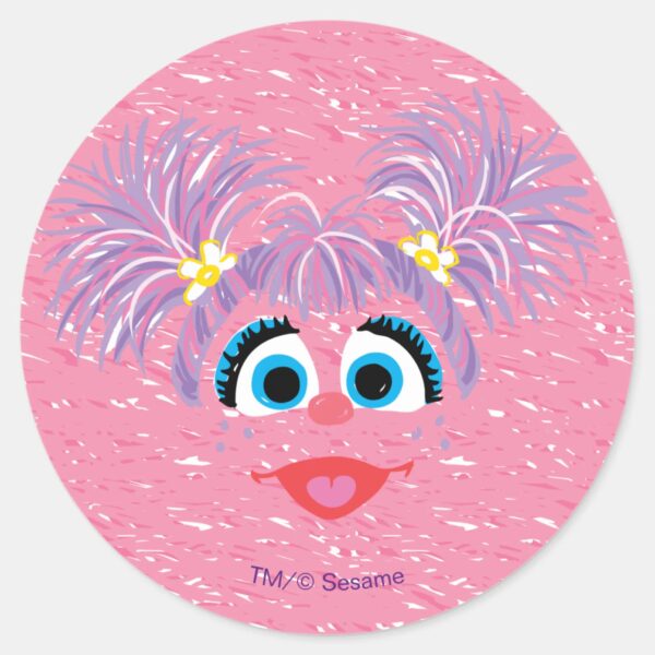 Abby_Cadabby_Fur_Face_Pattern_Classic_Round_Sticker_1 Abby Cadabby Fur Face Pattern Classic Round Sticker
