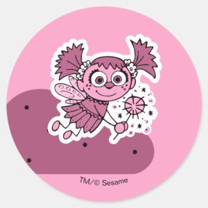 Abby Doodley Cloud Pattern Classic Round Sticker