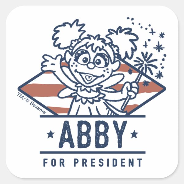 Abby_For_President_Square_Sticker_1 Abby For President Square Sticker