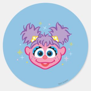 Abby Smiling Face Classic Round Sticker
