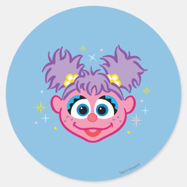Abby_Smiling_Face_Classic_Round_Sticker_1 Abby Smiling Face Classic Round Sticker