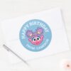 Abby_Smiling_Face___Happy_Birthday_Classic_Round_Sticker_3 Abby Smiling Face Happy Birthday Classic Round Sticker