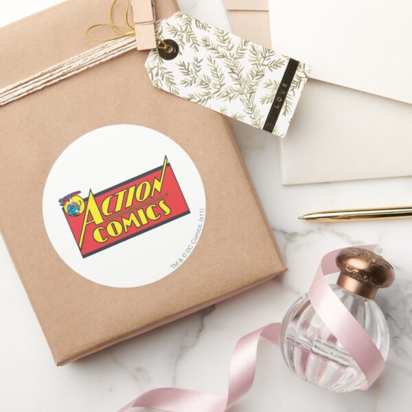 Action_Comics_-_Superman_Classic_Round_Sticker_5 Action Comics Superman Classic Round Sticker