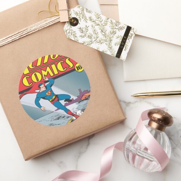 Action_Comics_#25_Classic_Round_Sticker_5 Action Comics 25 Classic Round Sticker