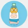 Adventure Time BMO Jake Finn Classic Round Sticker