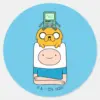 Adventure Time BMO Jake Finn Classic Round Sticker