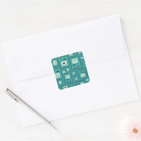 Adventure_Time___BMO_Pattern_Square_Sticker_3 Adventure Time BMO Pattern Square Sticker