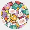 Adventure_Time___Character_Toss_Pattern_Classic_Round_Sticker_1 Adventure Time Character Toss Pattern Classic Round Sticker