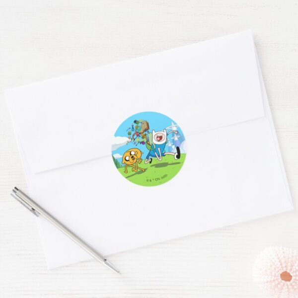 Adventure_Time___Finn's_Backpack_Adventure_Gear_Classic_Round_Sticker_3 Adventure Time Finns Backpack Adventure Gear Classic Round Sticker