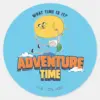 Adventure Time Jake Floating With Finn Classic Round Sticker