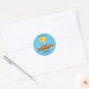 Adventure Time Jake Floating With Finn Classic Round Sticker