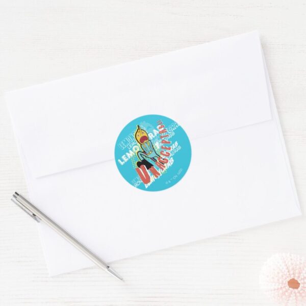 Adventure Time Lemon Grab UNACCEPTABLE Classic Round Sticker