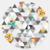 Adventure_Time___Triangular_Character_Pattern_Classic_Round_Sticker_1 Adventure Time Triangular Character Pattern Classic Round Sticker