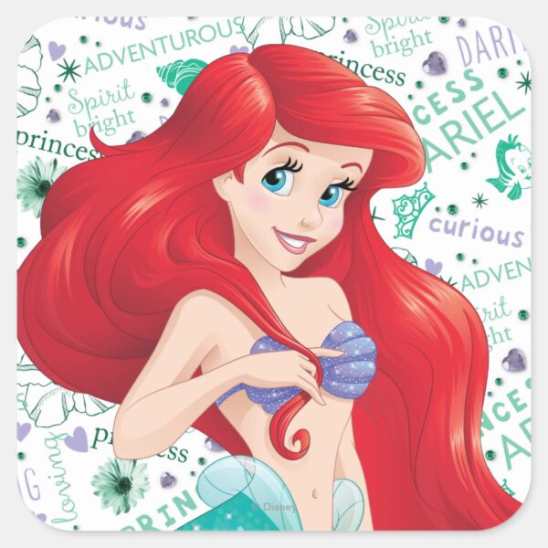 Adventurous_Ariel_Square_Sticker_1 Adventurous Ariel Square Sticker