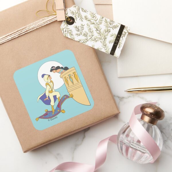 Aladdin_and_Jasmine_Square_Sticker_5 Aladdin And Jasmine Square Sticker