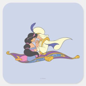 Aladdin_and_Jasmine_on_Magic_Carpet_Square_Sticker_1 Aladdin And Jasmine On Magic Carpet Square Sticker
