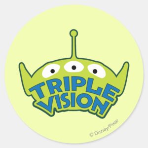 Alien_Triple_Vision_Classic_Round_Sticker_1 Alien Triple Vision Classic Round Sticker