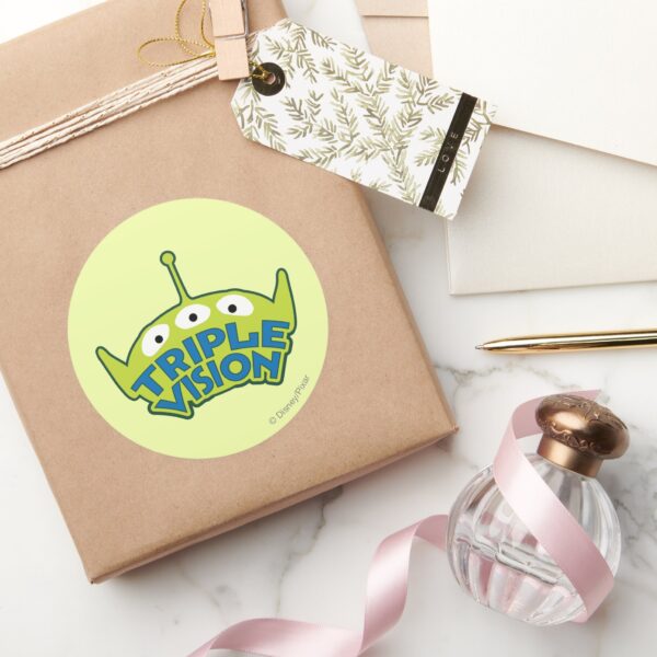 Alien_Triple_Vision_Classic_Round_Sticker_5 Alien Triple Vision Classic Round Sticker