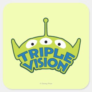 Alien_Triple_Vision_Square_Sticker_1 Alien Triple Vision Square Sticker