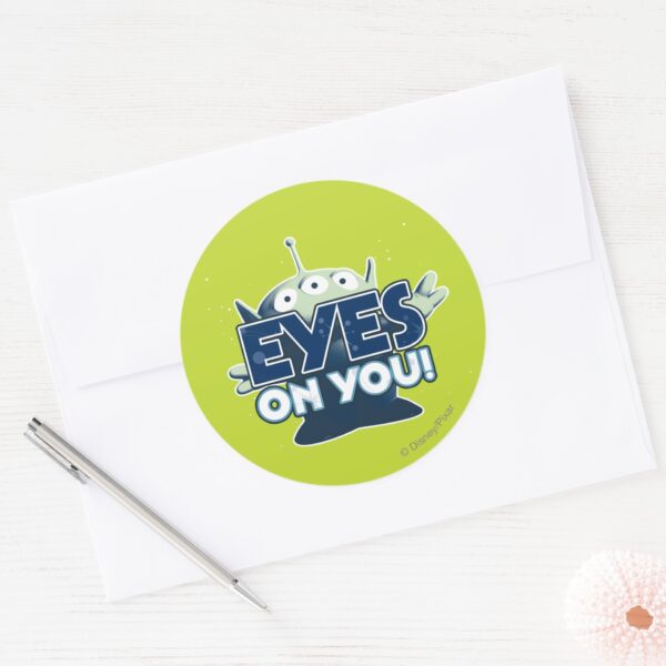 Alien__Eyes_on_You!_Classic_Round_Sticker_3 Alien Eyes On You Classic Round Sticker
