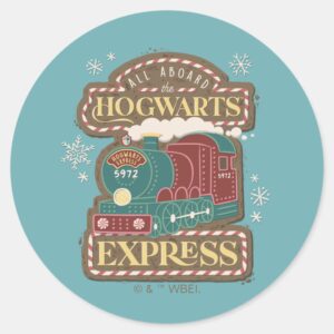 All_Aboard_the_HOGWARTS™_Express_Christmas_Cookie_Classic_Round_Sticker_1 All Aboard The HOGWARTS™ Express Christmas Cookie Classic Round Sticker