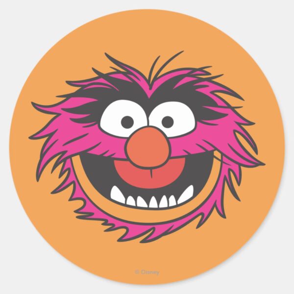 Animal_Head_Classic_Round_Sticker_1 Animal Head Classic Round Sticker