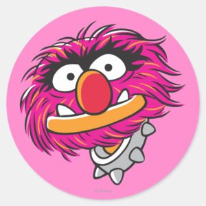 Animal With Collar Classic Round Sticker