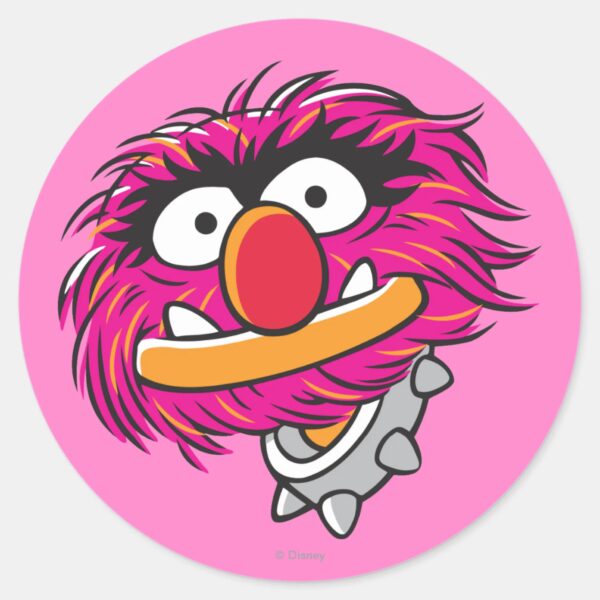 Animal_With_Collar_Classic_Round_Sticker_1 Animal With Collar Classic Round Sticker