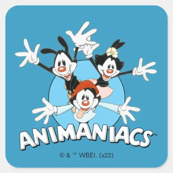 Animaniacs___Warner_Siblings_Arms_Wide_Graphic_Square_Sticker_1 Animaniacs Warner Siblings Arms Wide Graphic Square Sticker