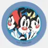 Animaniacs Warner Siblings Circle Graphic Classic Round Sticker