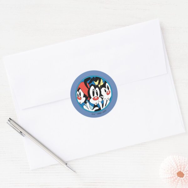 Animaniacs___Warner_Siblings_Circle_Graphic_Classic_Round_Sticker_3 Animaniacs Warner Siblings Circle Graphic Classic Round Sticker