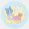 Anime Donut Delights With Tom Jerry And Tuffy Classic Round Sticker