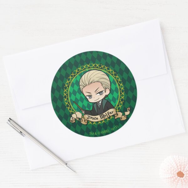 Anime_Draco_Malfoy_Classic_Round_Sticker_3 Anime Draco Malfoy Classic Round Sticker