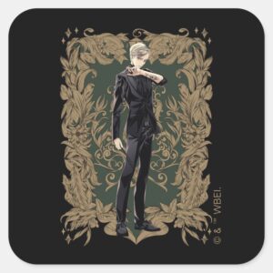 Anime Draco Malfoy Ornate Frame Square Sticker