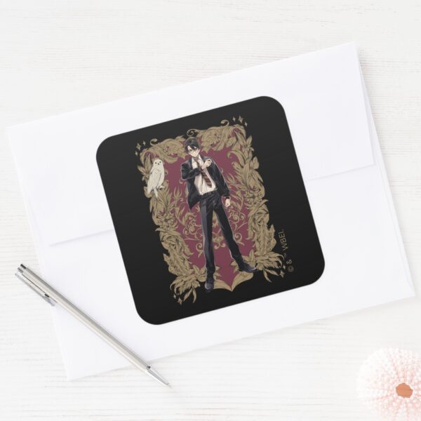Anime HARRY POTTER™ Ornate Frame Square Sticker